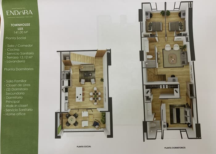 Townhouse Lux, 141m2 en preventa, edificio Endora Z.11 - foto 3