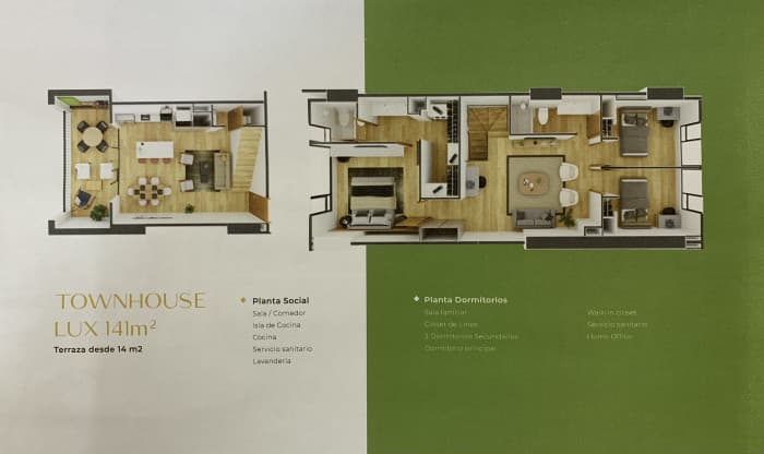 Townhouse Lux, 141m2 en preventa, edificio Endora Z.11 - foto 2